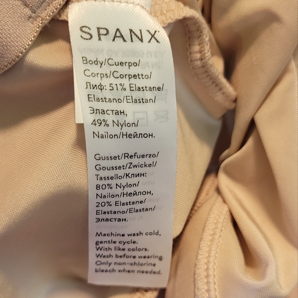 Spanx Nude Colored Mid Thigh Bodysuit - Picture 6 of 9